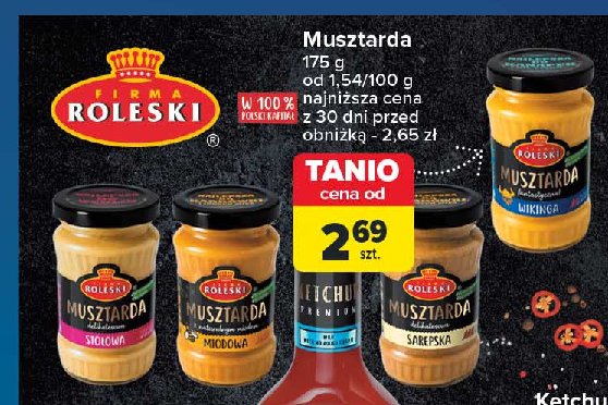 Musztarda delikatesowa miodowa Roleski promocja