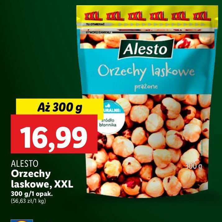 Orzechy laskowe prażone Alesto promocja