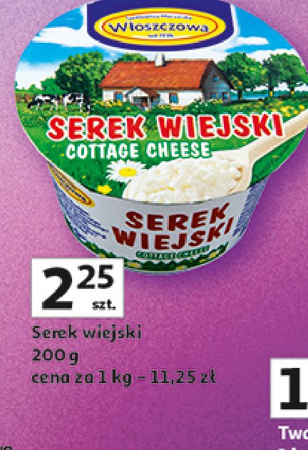 Serek wiejski Włoszczowa promocja w Auchan