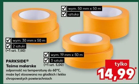 Taśma 19mm x 50 m Parkside promocja