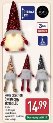 Świąteczny skrzat LED HOME CREATION promocja w Aldi