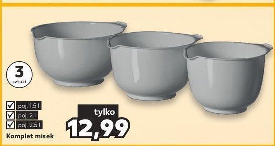 Komplet misek plastikowych promocja
