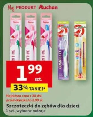 Szczoteczki do zębów dla dzieci promocja w Auchan