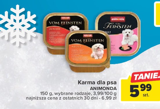 Karma dla psa z wołowina i drobiem Animonda vom feinsten promocja