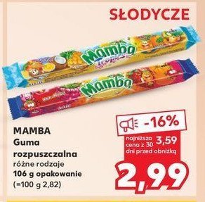 Guma rozpuszczalna wieloowocowa Mamba promocja