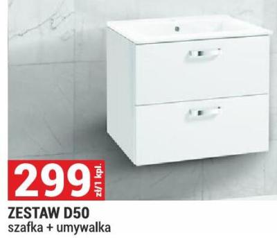 Zestaw PIK ZESTAW D50 szafka + umywalka kolor biały promocja w Merkury Market