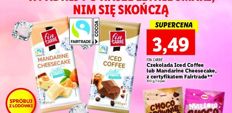 Czekolada iced coffe Fin carre promocja