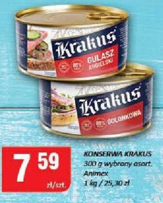 Konserwa Krakus Gulasz Angielski 300g promocja w Chorten