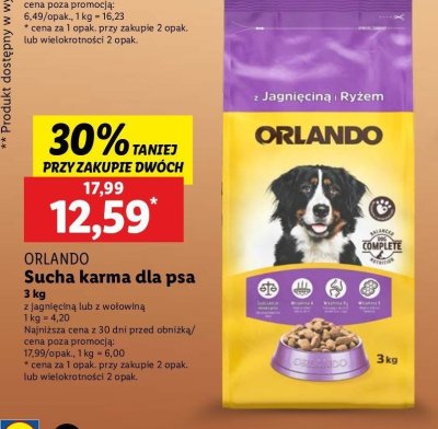 Karma dla psa nuggetsy wołowiną Orlando promocja