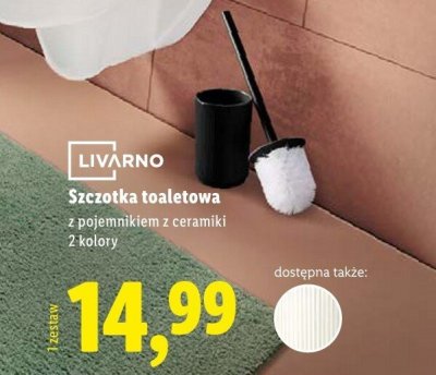 Szczotka toaletowa Livarno z pojemnikiem z ceramiki promocja w Lidl