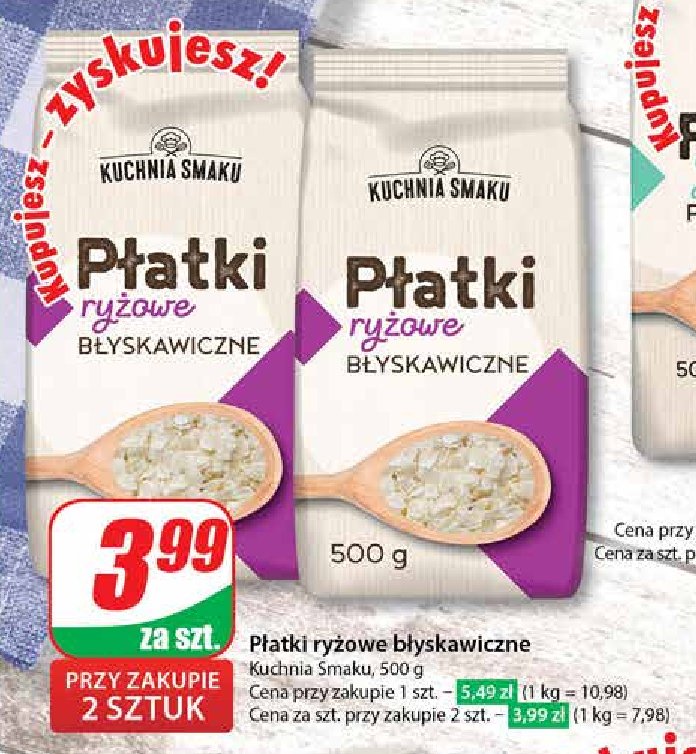 Płatki ryżowe błyskawiczne Kuchnia smaku promocja