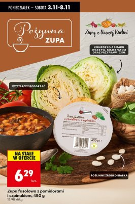 Zupa fasolowa z pomidorami i szpinakiem  promocja w Biedronka