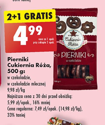 Pierniki w czekoladzie deserowej Cukiernia r贸偶a promocja