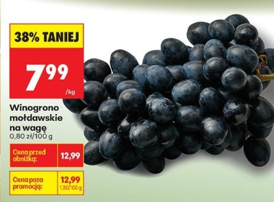 Winogrono mołdawskie na wagę promocja w Biedronka