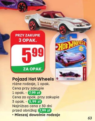 Pojazdy Hot Wheels różne rodzaje promocja w Dino