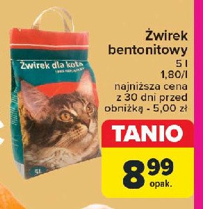 Żwirek bentonitowy promocja