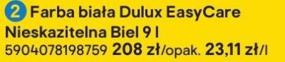 Farba Dulux EasyCare Nieskazitelna Biel promocja w Castorama