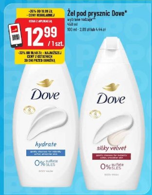 Żel pod prysznic Dove wybrane oddziały promocja w POLOmarket