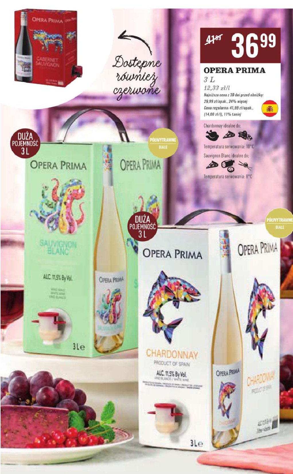 Wino Opera prima sauvignon blanc promocja