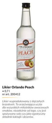 Likier Orlando Peach promocja w Makro