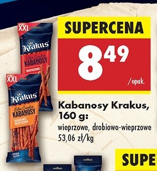 Kabanosy wieprzowo-drobiowe Krakus animex promocja
