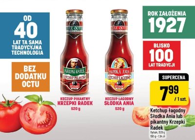 Ketchup łagodny Słodka Ania promocja w POLOmarket