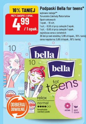 Podpaski Bella for teens promocja w POLOmarket