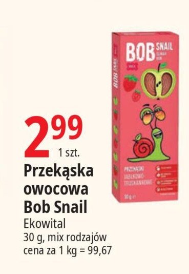 Przekąska jabłkowo-truskawka Bob snail promocja