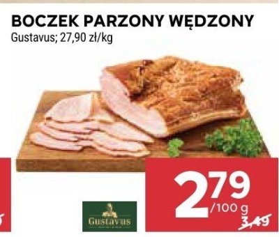 Boczek parzony wędzony Gustavus promocja w Stokrotka