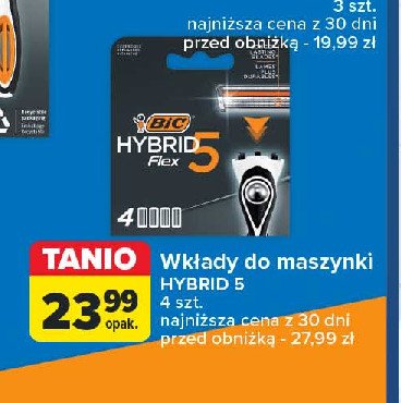 Wkłady do maszynki Bic flex 5 hybrid promocja w Carrefour