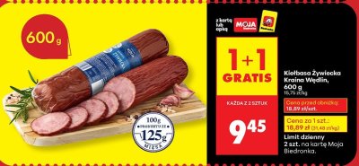 Kiełbasa Żywiecka Kraina Wędlin, 600 g promocja w Biedronka