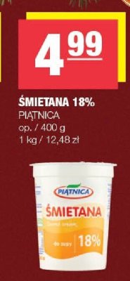 Śmietana 18% Piątnica promocja w SPAR