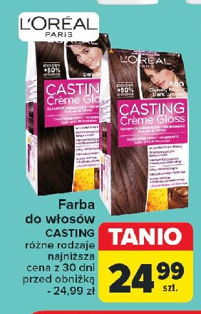 Farba do włosów 300 ciemny brąz L'oreal promocja w Carrefour Market