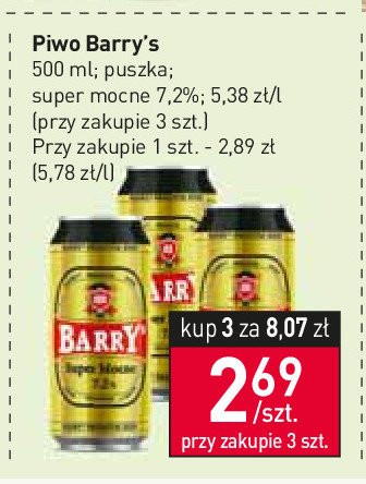 Piwo BARRY SUPER MOCNE NDRRY promocja