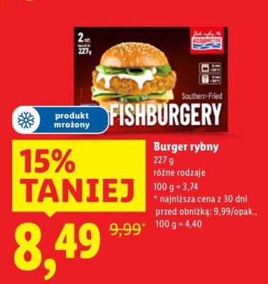 Burger rybny promocja w Lidl