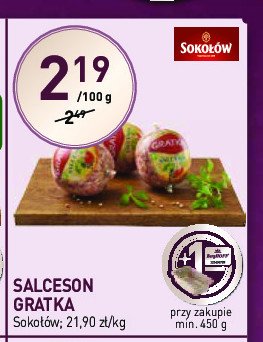 Salami gratka Sokołów promocja w Stokrotka