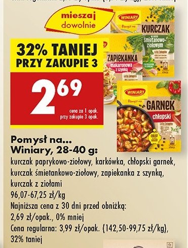 Soczystego kurczaka z papryką i ziołami Winiary pomysł na ... promocja w Biedronka