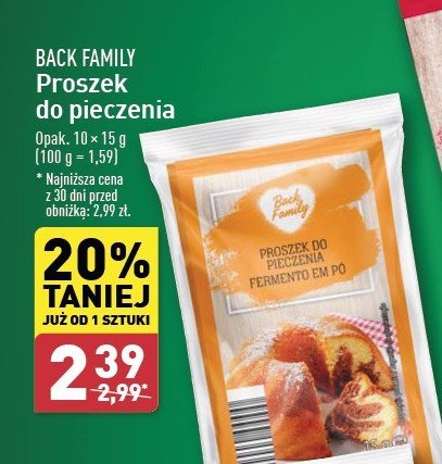 Proszek do pieczenia BACK FAMILY promocja