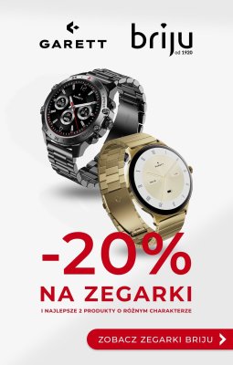 -20% na zegarki, strona 0 promocja w Briju