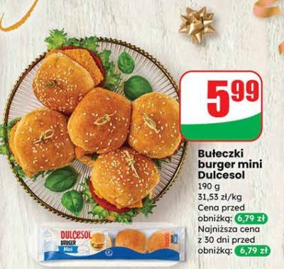 Bułeczki burger mini Dulcesol promocja w Dino