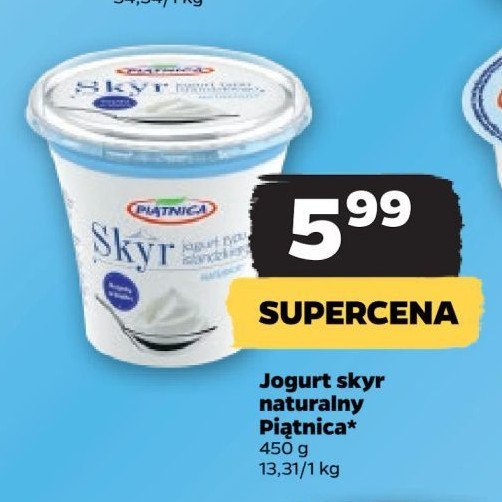 Jogurt typu islandzkiego naturalny Piątnica skyr promocja