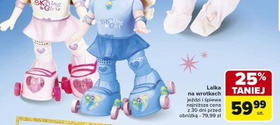 Lalka na wrotkach i śpiewa promocja w Carrefour