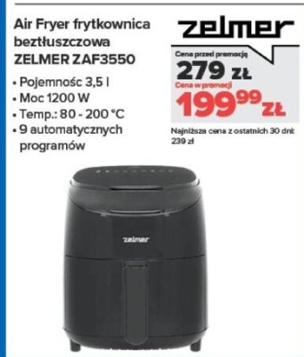 Air Fryer frytkownica beztłuszczowa ZAF3550 promocja w NEONET