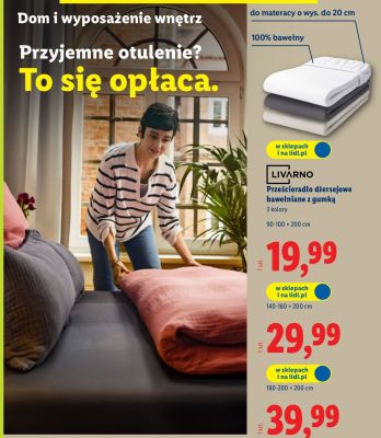 Prześcieradło dżersejowe bawełniane z gumką Livarno 90-100×200 cm promocja w Lidl
