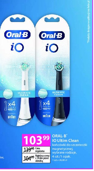 Końcówki do szczoteczki ultimate clean black ORAL-B IO promocja