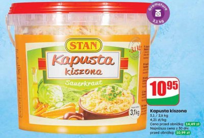 Kapusta kiszona Stan promocja w Dino