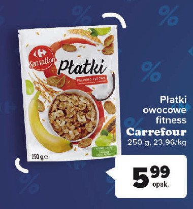 Płatki owocowe Carrefour sensation promocja