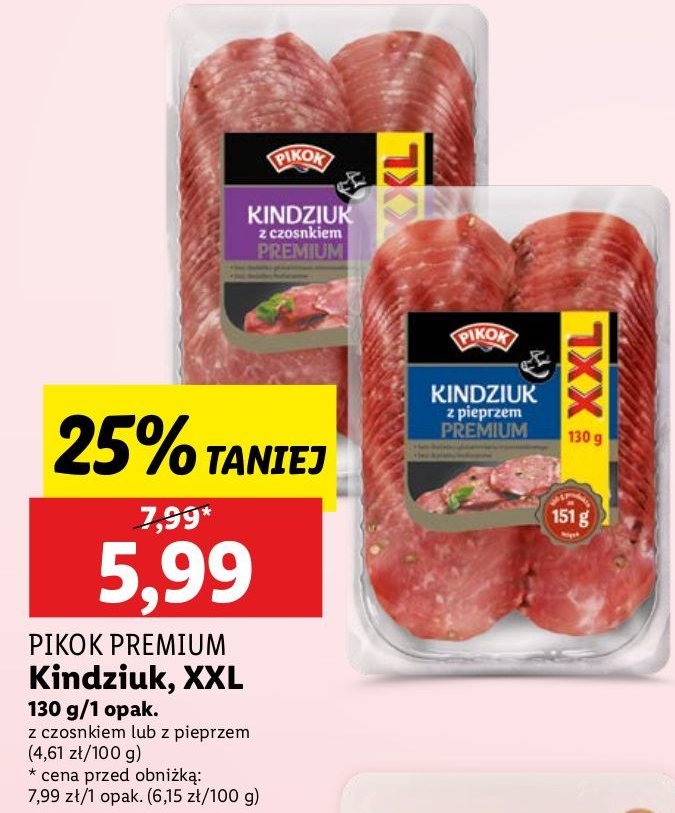 Kindziuk z pieprzem Pikok promocja w Lidl