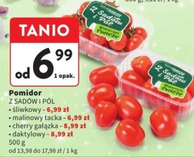 Pomidor Z SADÓW I PÓL śliwkowy promocja w Intermarche