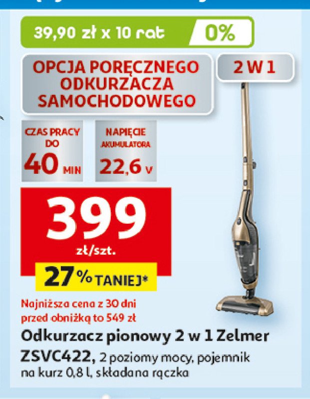 Odkurzacz zsvc422 Zelmer promocja